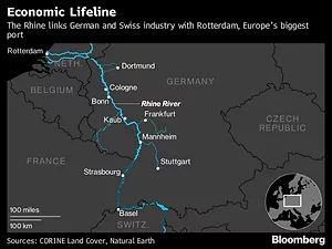 Europe’s Most Important Shipping River Is Running Dry