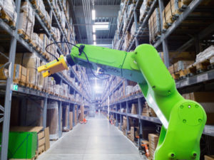 Photo of robot operating in a warehouse