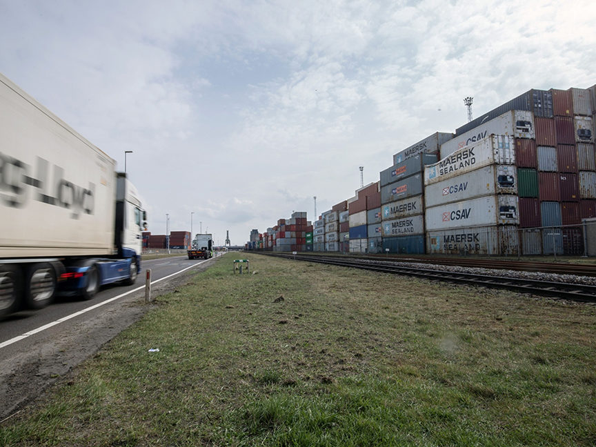 Russia containers at the Port of Rotterdam