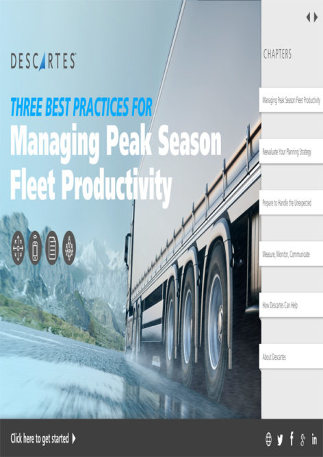 Three Best Practices for Managing Peak Season Fleet Productivity