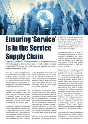 Ensuring ‘Service’ is in the Service Supply Chain