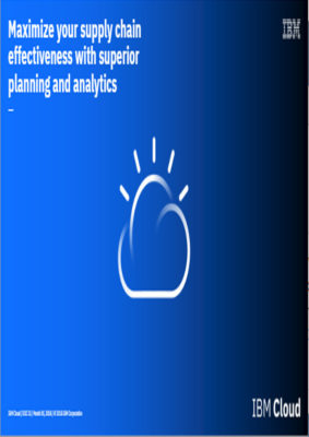 Maximize Your Supply Chain Effectiveness with Superior Planning and Analytics