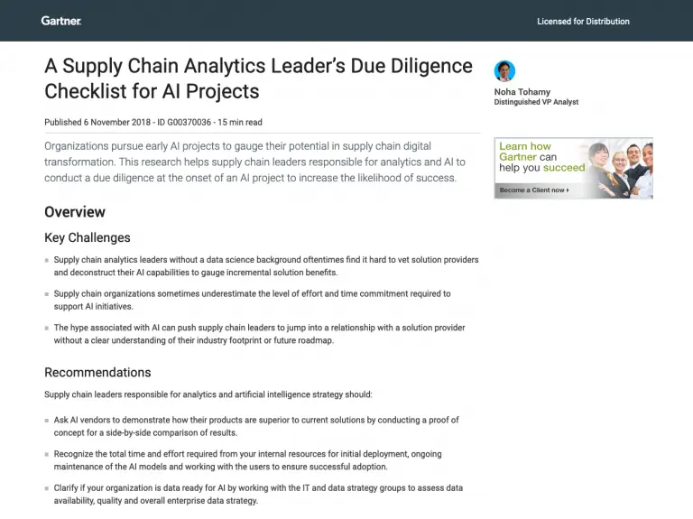 Ibm a supplychain analytics leader