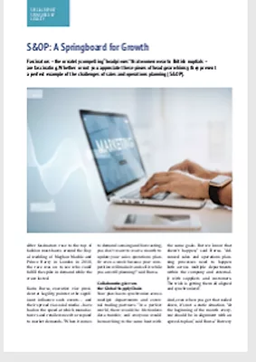 S&OP: A Springboard for Growth