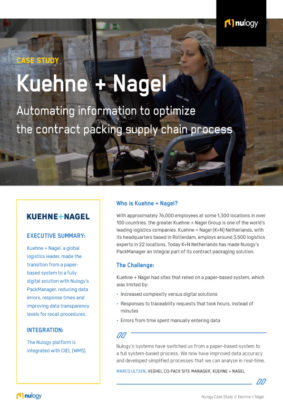 Kuehne & Nagel Case Study: Automating Information to Optimize the Contract Packing Supply Chain Process