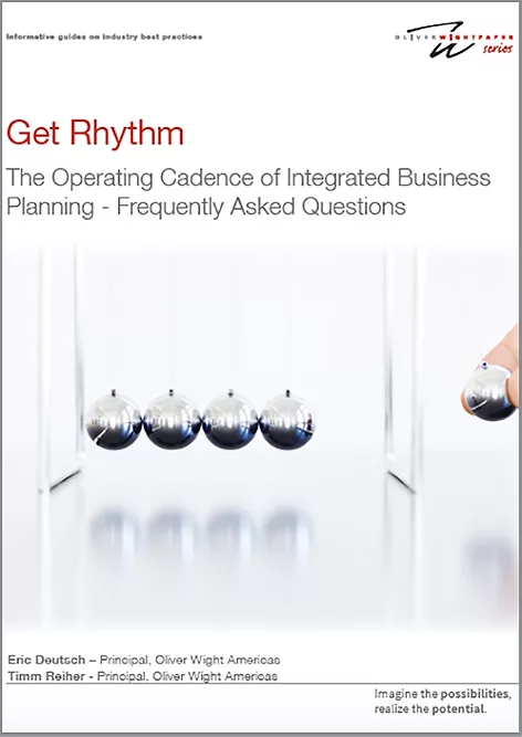 Get Rhythm - The Operating Cadence of Integrated Business Planning - Frequently Asked Questions