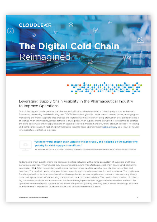 Cloudleaf digital cold chain reimagined