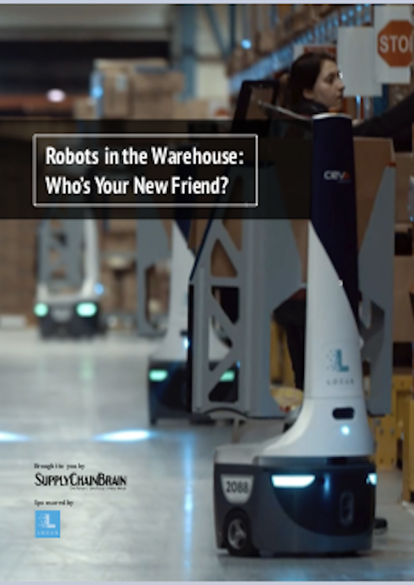 Locusrobotics robots in warehouse
