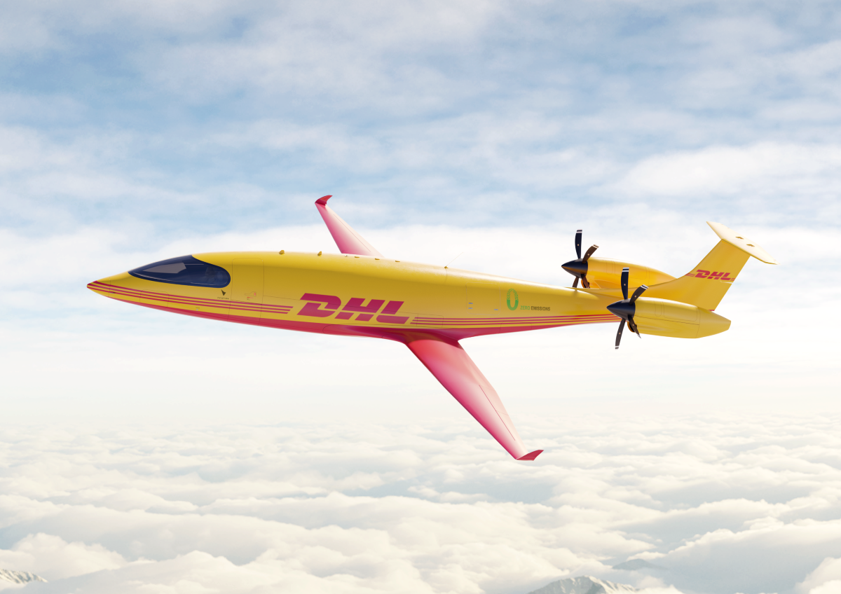 Electric plane eviation alice dhl rendering