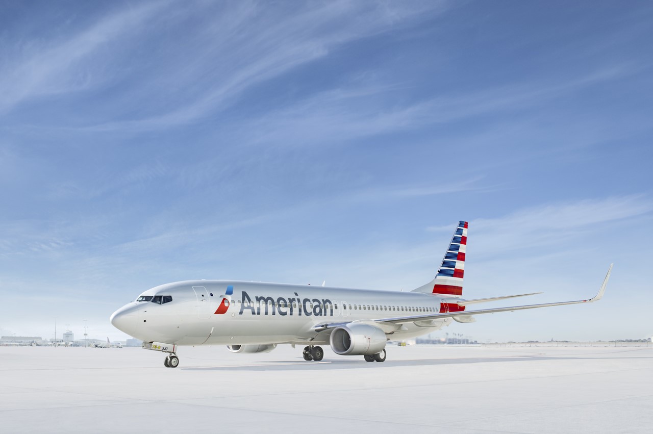 American airlines 737 plane aircraft exterior aa 737 livery left front side
