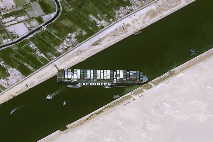 Ever given suez canal stuck supply chain disruption old