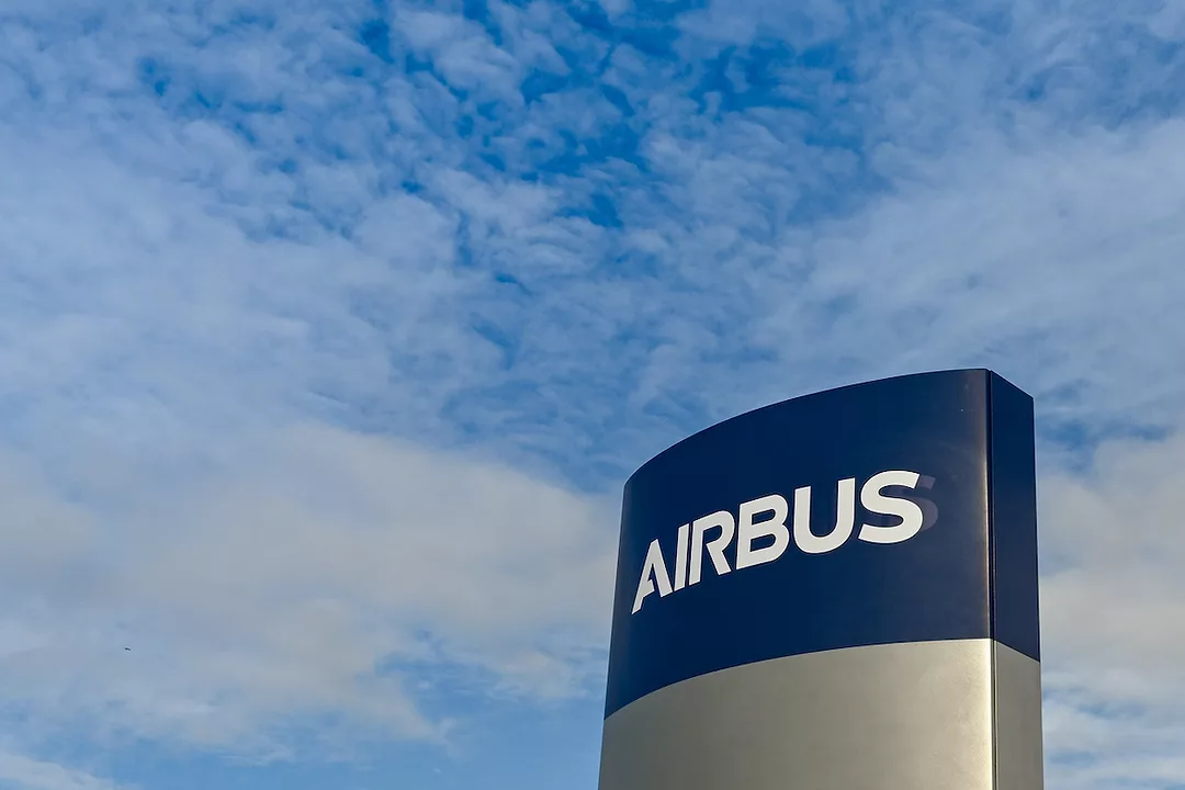 An Airbus sign outside one of the factory buildings located at Broughton, England. Photo: iStock.com/Ceri Breeze