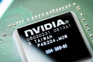 An NVIDIA microchip on the motherboard