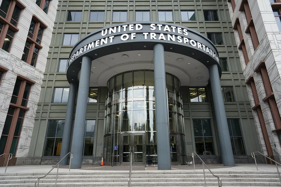 THE OUTSIDE OF THE U.S. DEPARTMENT OF TRANSPORTATION HEADQUARTERS IN WASHINGTON D.C.