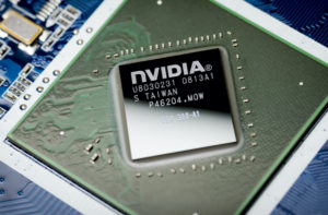 AN NVIDIA CHIP IS EMBEDDED IN A MOTHERBOARD.