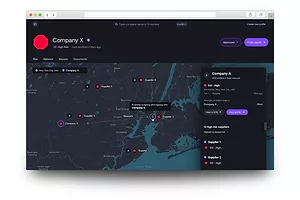A COMPUTER SCREENSHOT SHOWS A MAPPING TOOL