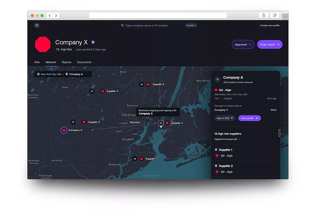 A COMPUTER SCREENSHOT SHOWS A MAPPING TOOL