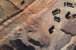 AERIAL DRONE VIEW OF A MINE IN MOROCCO.