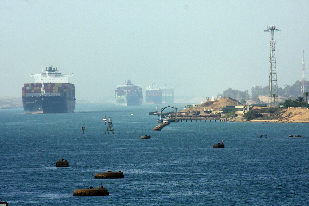 Suez canal commercial traffic istock  peter schaefer  1320025309