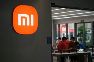 A SHOP FRONT BEARS THE XIAOMI SIGN