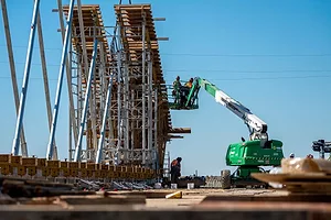 A RAIL CONSTRUCTION SITE
