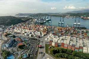 AERIAL VIEW OF A PORT