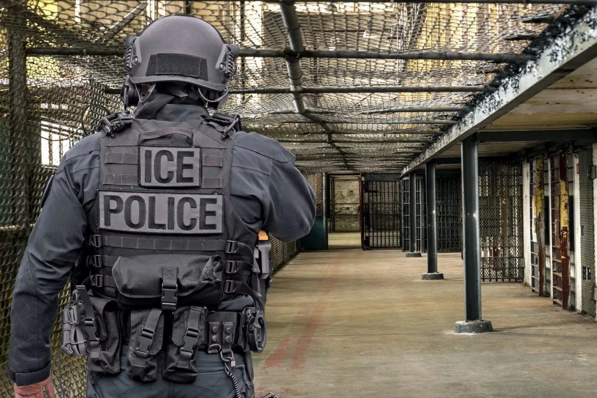 Ice police immigration enforcement detention center warehouse istock douglas rissing 2209273886