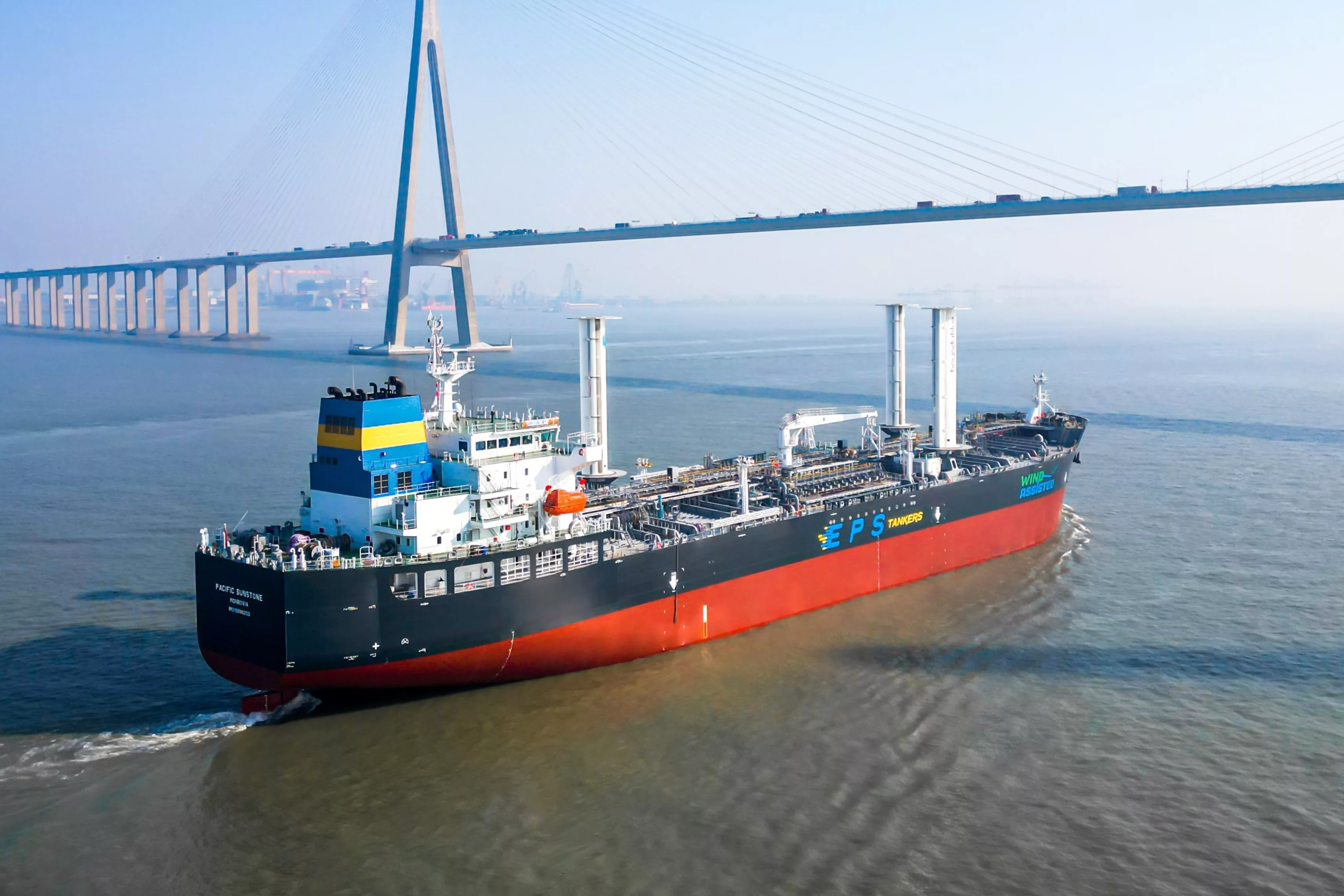 Pacific sunstone tanker esails suction sails bound4blue